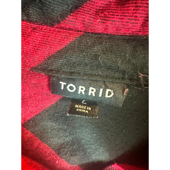 Torrid Lizzie Brushed Rayon Acrylic Button Down Long Sleeve Shirt Plus Size 2 2X - Picture 5 of 9